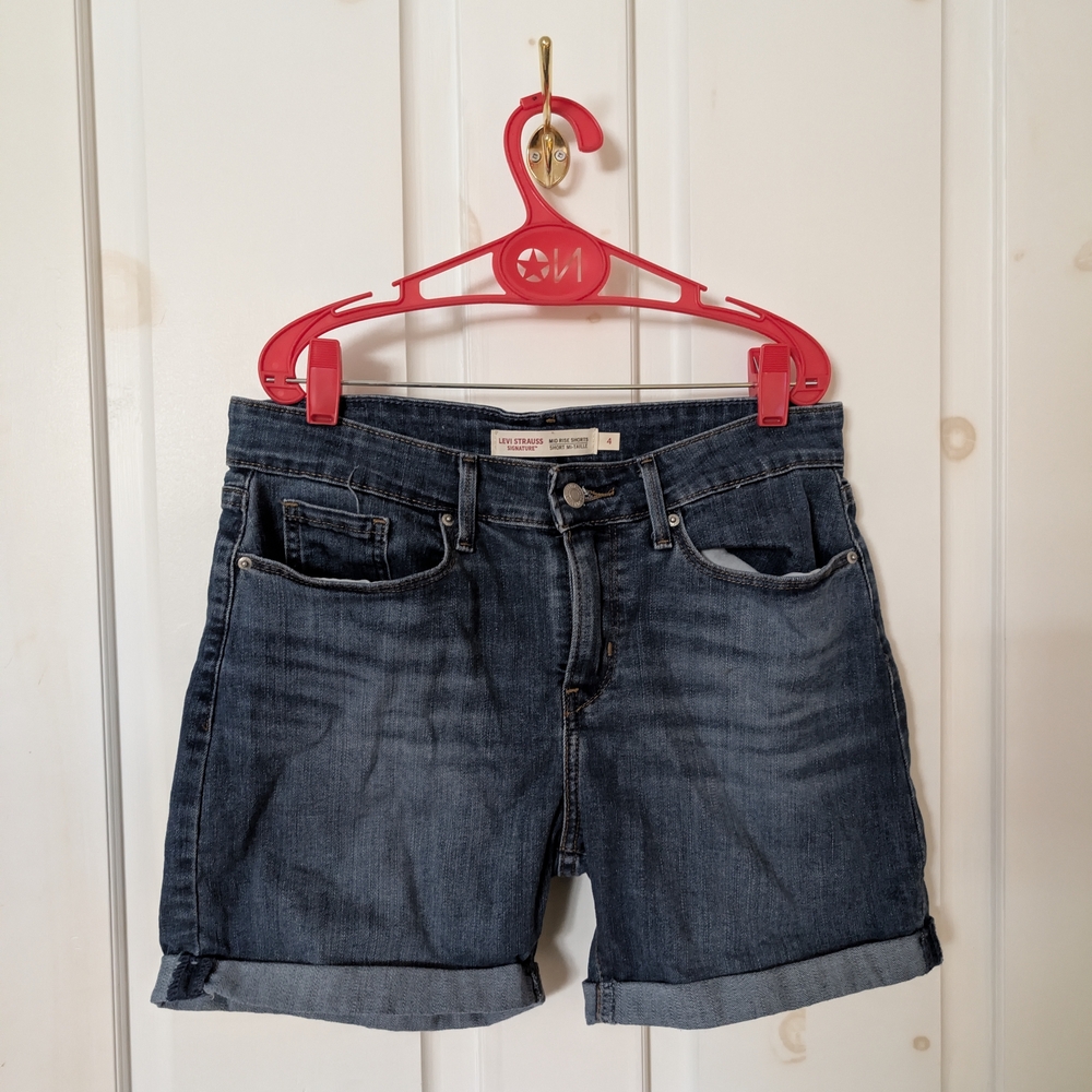 Levi's Dark Blue Jean Shorts for Women